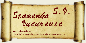 Stamenko Vučurević vizit kartica